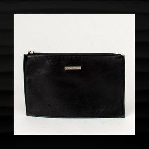 NEW! NWOT! ESPRIT DE CORPS BLACK LEATHER CLUTCH
